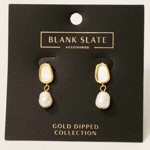 GOLD DIPPED PEARL DROP EARRINGS